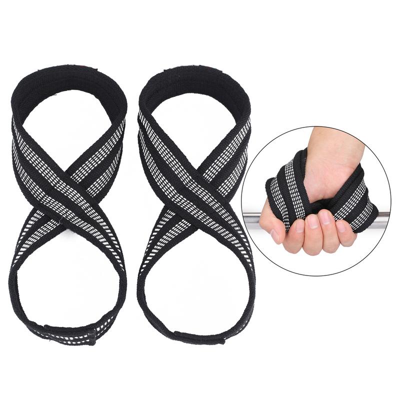 1 زوج الشكل 8 رفع الأثقال الأش - مراجعة Wrist Wraps Weightlifting Support وسعره